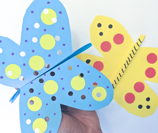 Easy Flapping Paper Butterfly Preschool Craft | Pink Stripey Socks