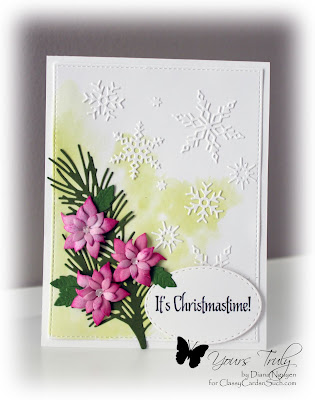 Diana Nguyen, Christmas, Poppystamps, poinsettia, snowflakes, Impression Obsession