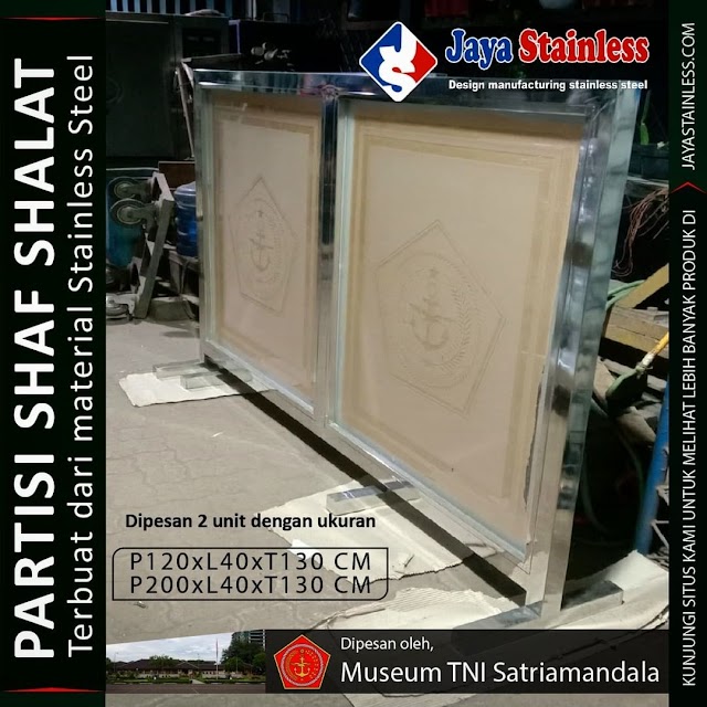 Partisi / Penyekat / Pembatas Masjid / Ruangan Stainless