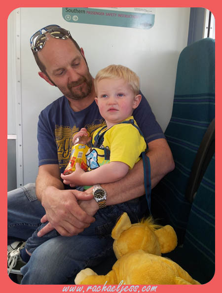 Last weekend, quite possibly the hottest day of the year so far, we decided to take Max on a train for the first time.