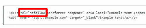 manual adding nofollow attribute