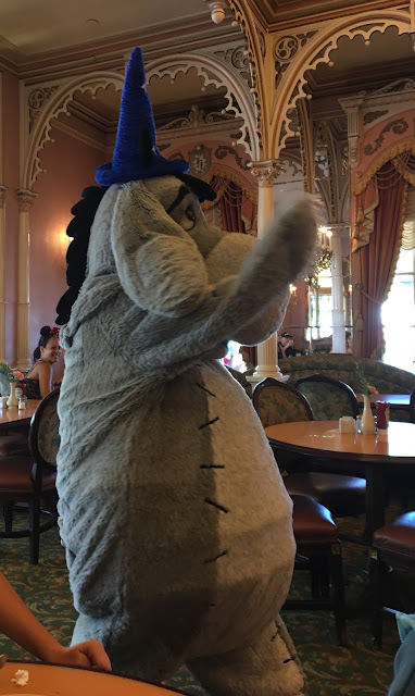 Eeyore Character Disneyland Playing in Plaza Inn Character Breakfast