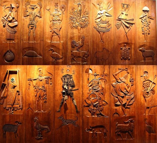 Некоторые из ориша Кандомбле. Museu Afro-Brasilero, Сальвадор-Баия, Бразилия