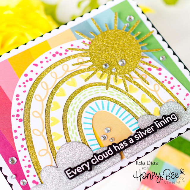 Rainbow Dreams, Sneak Peeks,Honey Bee Stamps, Card Making, Stamping, Die Cutting, handmade card, ilovedoingallthingscrafty, Stamps, how to, Look For The Rainbow,Look For The Rainbow