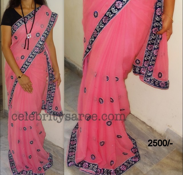 Net and Chiffon Designer Sarees