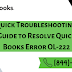 Quick Troubleshooting Guide to Resolve QuickBooks Error OL-222