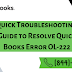 Quick Troubleshooting Guide to Resolve QuickBooks Error OL-222