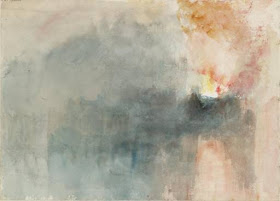 Turner 1775-1851 The Burning of the Houses of Parliament, from the River 1834