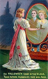 https://en.wikipedia.org/wiki/Bloody_Mary_(folklore)#/media/File:Halloween-card-mirror-2.jpg