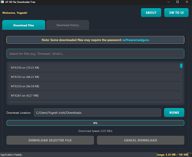 AP DB File Downloader V1.0 AP DB File Downloader V1.0