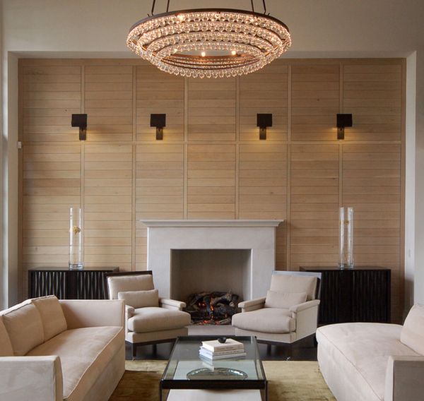 Living Room With Chandelier