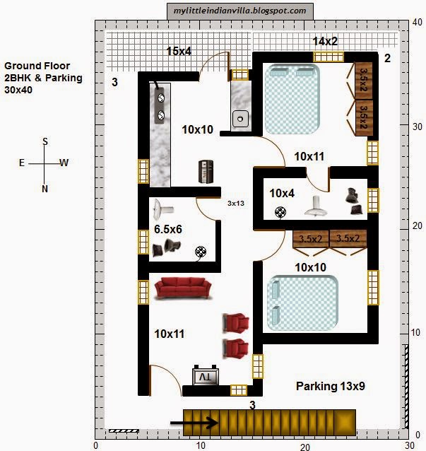 My Little Indian Villa 41 R34 2BHK in 30x40  North  