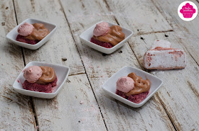 Verrines de mousse de fraises, biscuits roses, coulis de cassis et petite meringue - Concours Inside