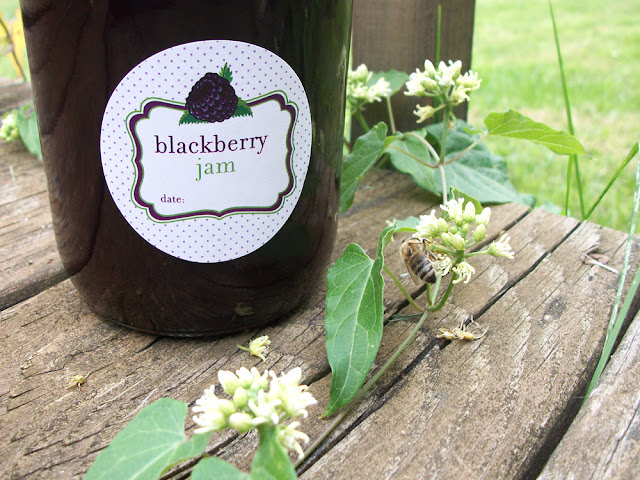 Cute Blackberry Jam Canning Jar Labels