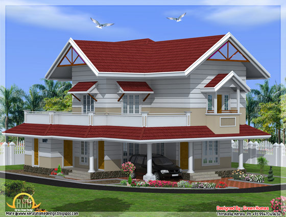 2100 Sq Feet 3 bedroom Kerala style house home appliance