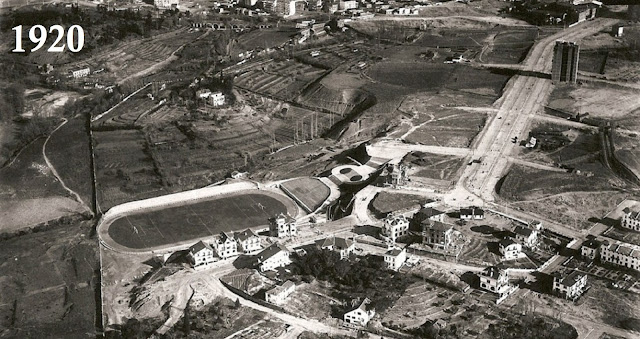 Antigüo estadio del Atlético de Madrid, Metropolitano, estaba situado al final de Reina Victoria, 1920