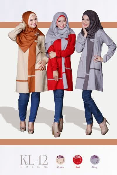 Model Baju Kaos Wanita Muslim Modern Terbaru