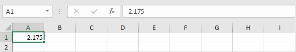 decimal places in excel