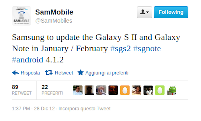 jelly bean announcement for galaxy s2 and galaxy note