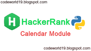 Calendar Module in Python - HackerRank Solution