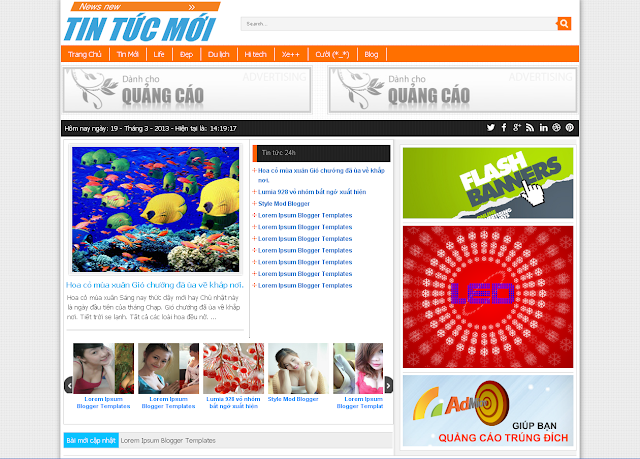 Cách chọn template cho blogspot