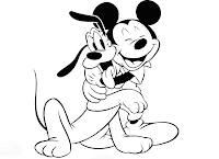 Mickey con goofy para pintar