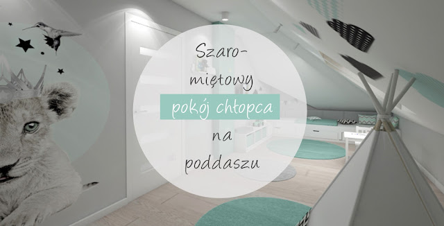 szaro-miętowy pokój dziecięcy