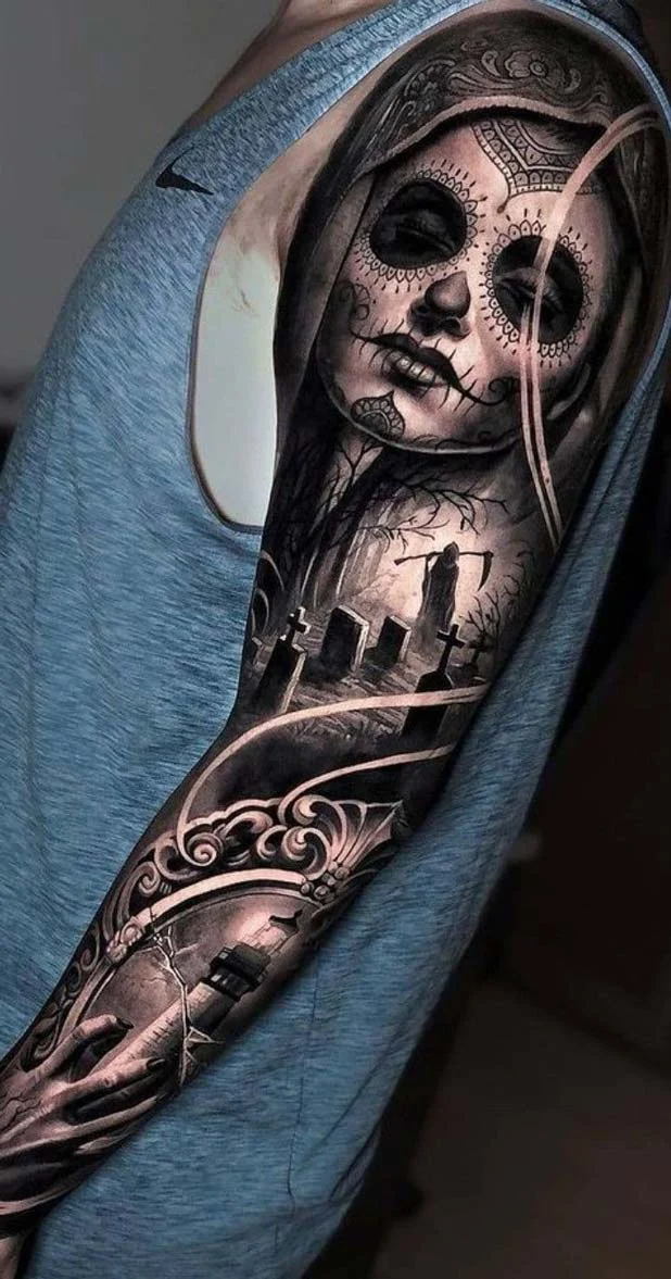 Tatuajes de Catrinas la muerte bella