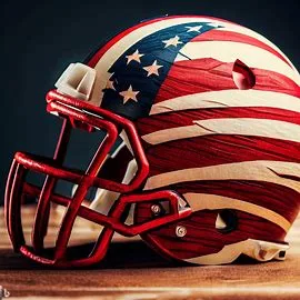USA Patriotic Concept Football Helmet