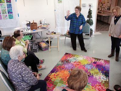 Kitty Sorgen teaching shimmer quilt for our local guild