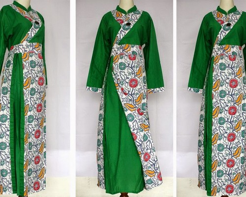  Model  baju  batik kombinasi terbaru polos  kebaya  brokat 