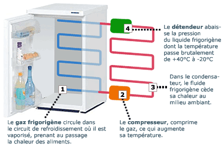 Fonctionnement thermostat frigo