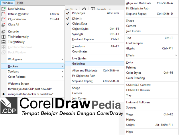 Apa itu Docker dan Cara Menggunakan Window Docker di CorelDraw