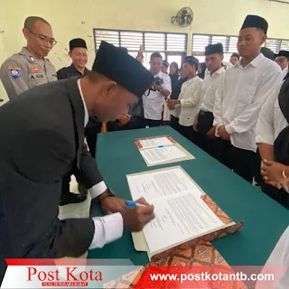 Polsek Brang Rea Hadiri Pelantikan Pengawas TPS Se Kecamatan Brang Rea