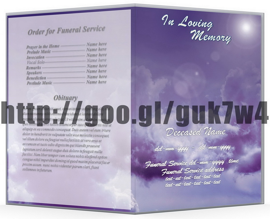 Funeral Program Obituary Template