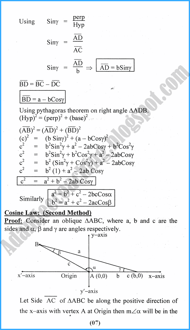 solutions-of-triangles-definitions-and-formulae-mathematics-11th