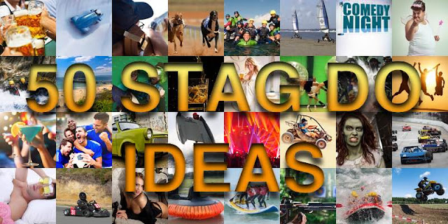 Stag Activity Collage with 50 stag do ideas text