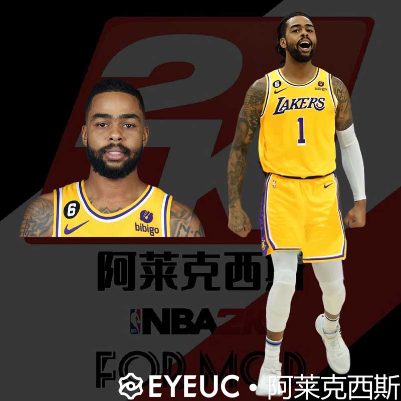 NBA 2K23 D´Angelo Russell Lakers Portrait & Headshot