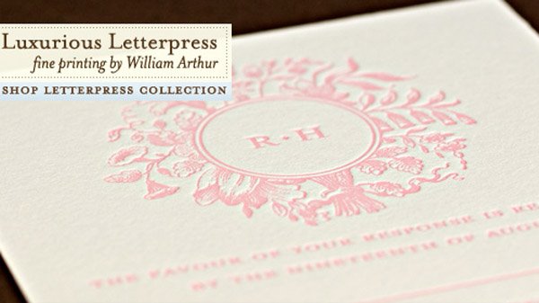 custom letter press wedding invitation sample from wedding paper divas