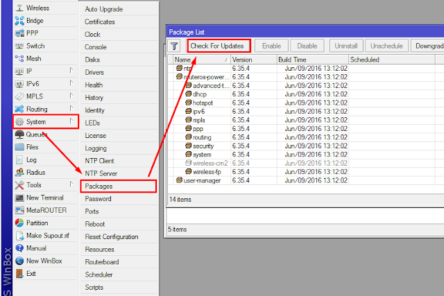 Cara Update/Upgrade Mikrotik RouterOS via Winbox