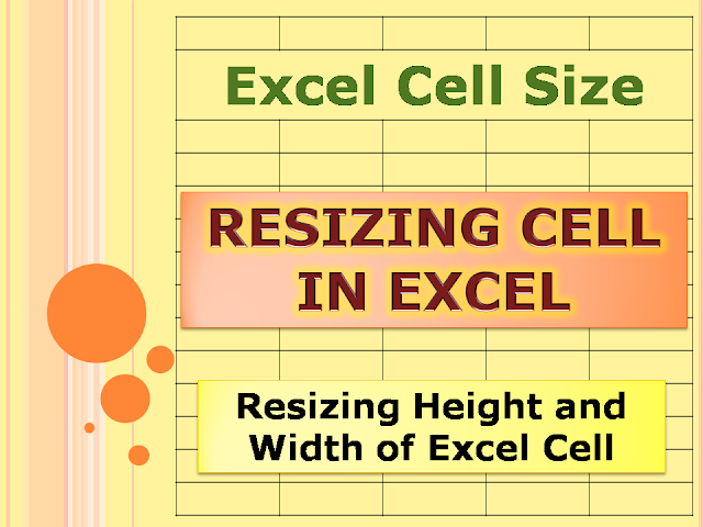 Resizing Height and Width of Excel cell