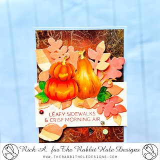 Silly Pumpkins Stamp Set, Falling Leaves 6x6 Stamp Set, Fall Foxes Stamp Set, Falling Leaves Dies, Card by Rick Adkins