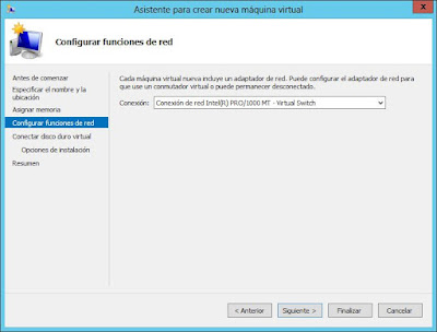 Agregar nueva máquina virtual a Hyper-V en Windows Server 2012