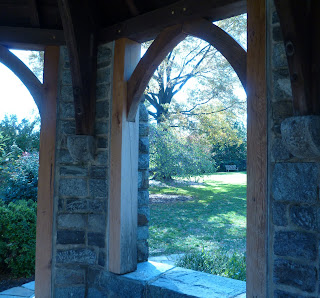 from inside the gazebo