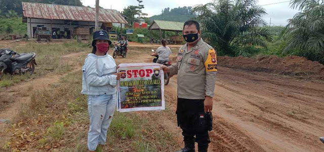 Akan terjerat Hukum Bakar Lahan Sembarangan, Bripka Junaidi Atos sambangi Warga kampanye cegah karhutla