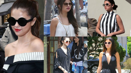 oculos redondo rosto selena gomez