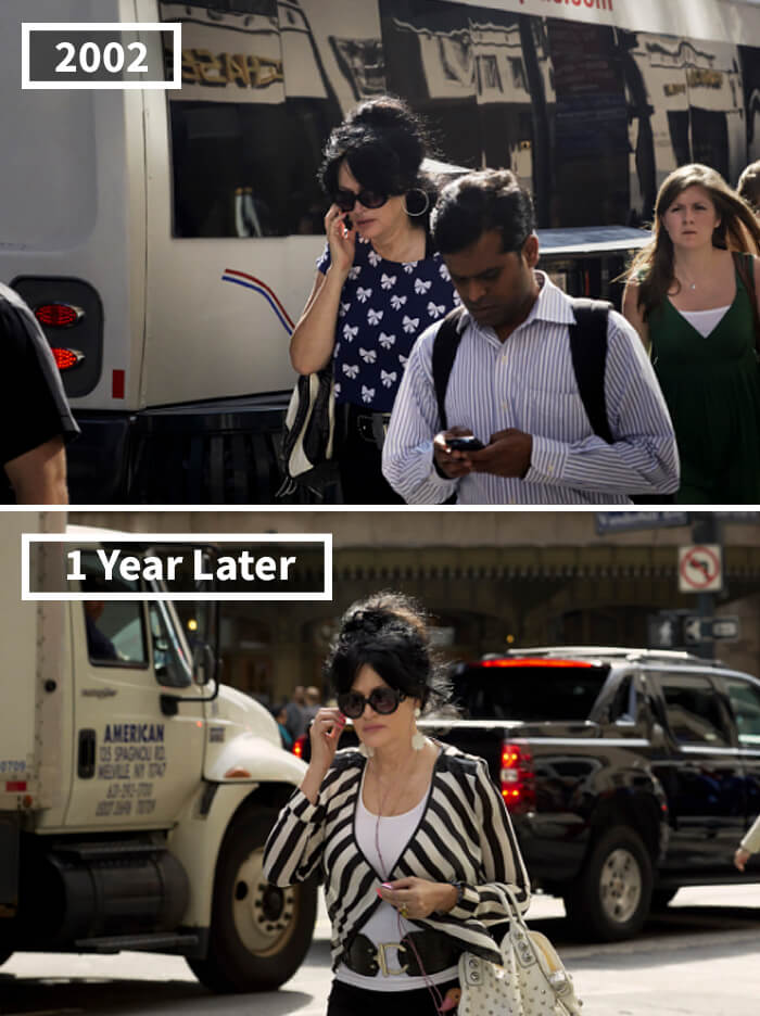 A Photographer Spent 9 Years Capturing The Same People On Their Way To Work To Show How They Change Over Time