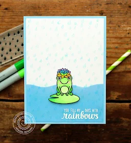 Sunny Studio Stamps: Rain Showers Froggy Friendship Card by Vanessa Menhorn