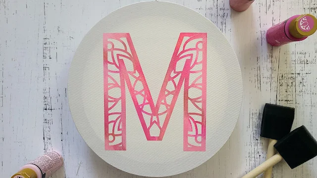 stencil, cameo 3, cameo 4 pro, mandala monogram, canvas project