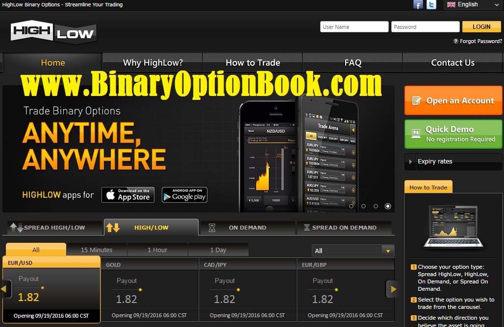 binary options brokers sign up